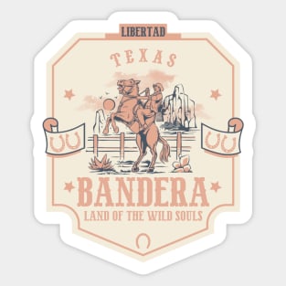 Bandera Texas wild west town Sticker